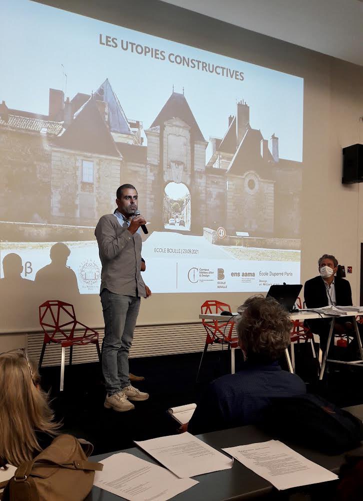 ensaama's tweet photo. Workshop inter-écoles #boulle #duperre #ensaama
Utopies Constructives à Richelieu
Accueil des étudiants en résidence. Réflexion autour des utopies architecturales dans le contexte des enjeux écologiques, patrimoniaux et sociaux interrogés par le festival Utopies Constructives https://t.co/Ur0bxchtxK