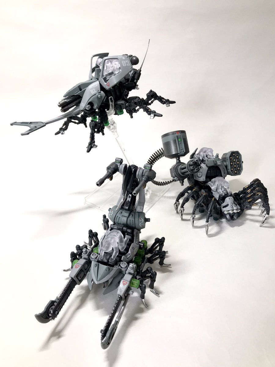 RyogaZone's tweet photo. 【ゾイド改造】
“DEADSHOT”
“SCORPEAR MK-ll”
“KABTOR”
#ZOIDS #ゾイド #ZoidsWild
#ゾイド改造 #改造ゾイド
#Spideath #スパイデス
#Scorpear #スコーピア
#Kabtor #カブター
#TakaraTomy https://t.co/aFflZM1nkU