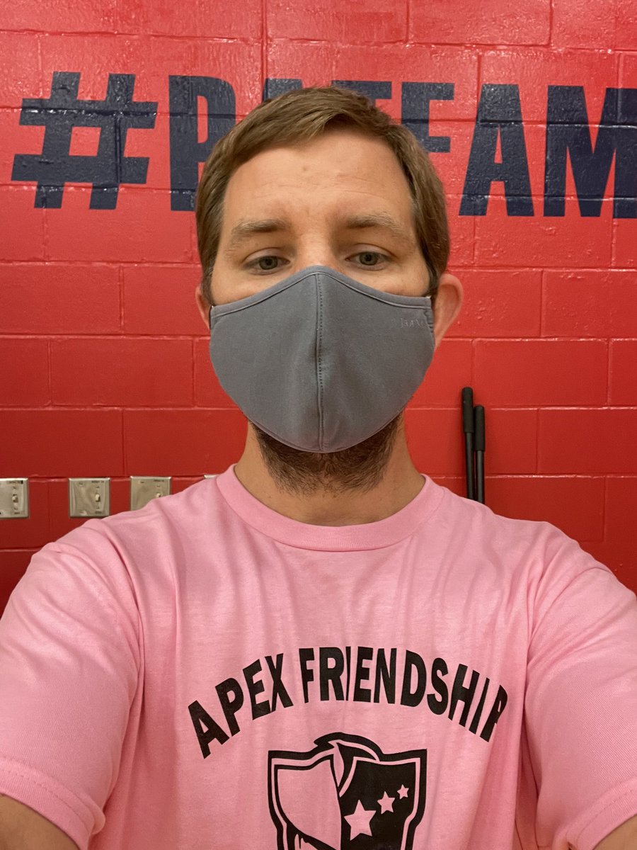 CoachGreen225's tweet photo. Shout to @Coach_Civ and @WayneDBragg for the free staff shirt!  #patfam #BreastCancerAwareness https://t.co/TttDvgwxc0