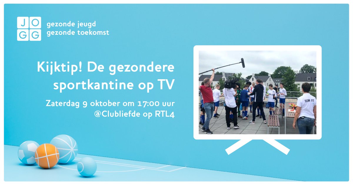 Zaterdag (9 okt) om 17:00 uur is JOGG-Teamfit coach Irene te zien in <a href="/RTL4/">RTL</a> programma Clubliefde, gepresenteerd door Jochem van Gelder <a href="/jochemvang/">Jochem van Gelder</a>. Ze laat zien hoe leuk en makkelijk het is om gezondere voeding in de sportkantine aan te bieden.🍏 Gemist? De herhaling = 10 oktober!