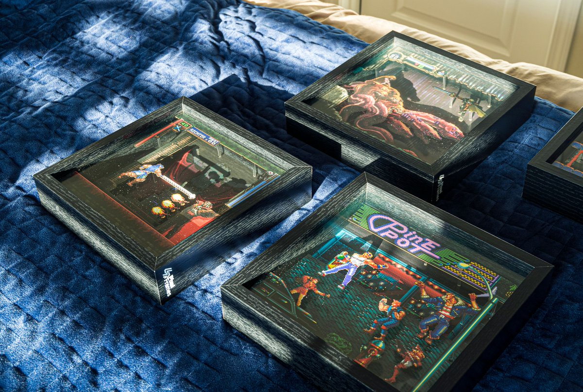 ThePixelFrames's tweet photo. You've played the games, now take home the action! #PixelFrames captures the moments of your favorite games from the past - all officially licensed! https://t.co/rVmIG1Icuw
.
.
.
#Konami #SEGA #gaming #retrogaming #StreetsofRage #Castlevania https://t.co/t0FZqEoxnu