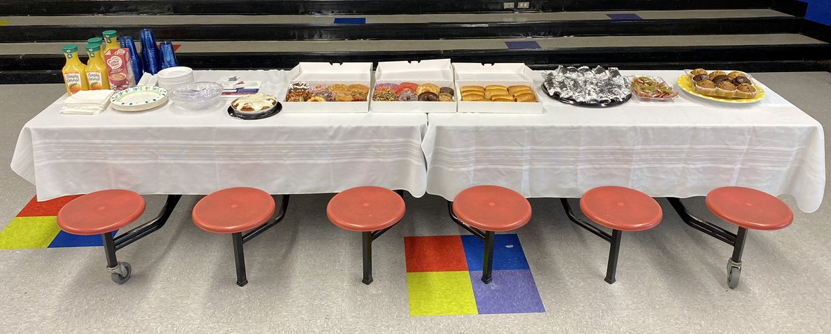 Thank you to the Calhouns and Geneva  Financial for providing breakfast to our teachers during our professional learning today!