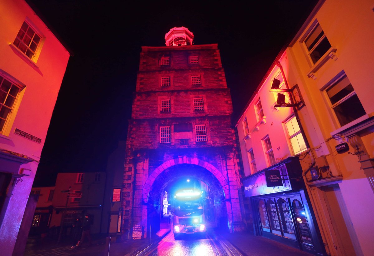 Corkcoco's tweet photo. 🔴The Youghal Fire Brigade supporting the cause for Fire Safety Week 2021, with the Clock Gate Tower and Youghal Town Hall lighting up RED.

#firesafetyIRL #FSW21 #STOPfire #smokealarmssavelives
 
@corkcountyfire https://t.co/Pwa6KigFlu