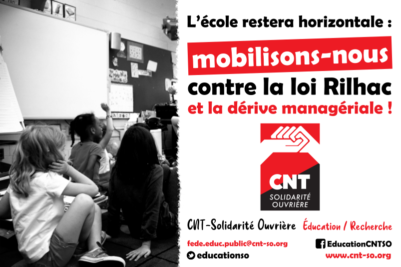 EducationSo's tweet photo. La #PPLdirection #Rilhac va faire rentrer l'#ecole dans l’ère de la caporalisation et du management 😡 Cela appelle à une large mobilisation dans nos écoles avant l'ultime passage de la loi au Sénat dès le 20 octobre ✊
Communiqué de @EducationSo 👉 https://t.co/nYs9vvpMQS https://t.co/ASH4dYMNxN