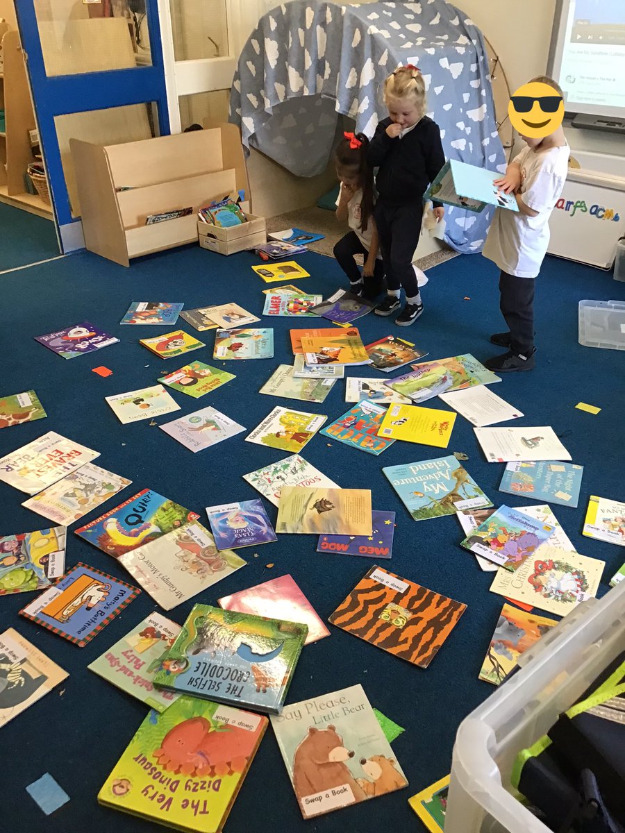 eyfsstaugustine's tweet image. Friday is ‘Swap a Book’ Day! The children absolutely love looking at the range of books they can choose from and get to pick the book that appeals to them the most. #readingforpleasure #eyfsreading