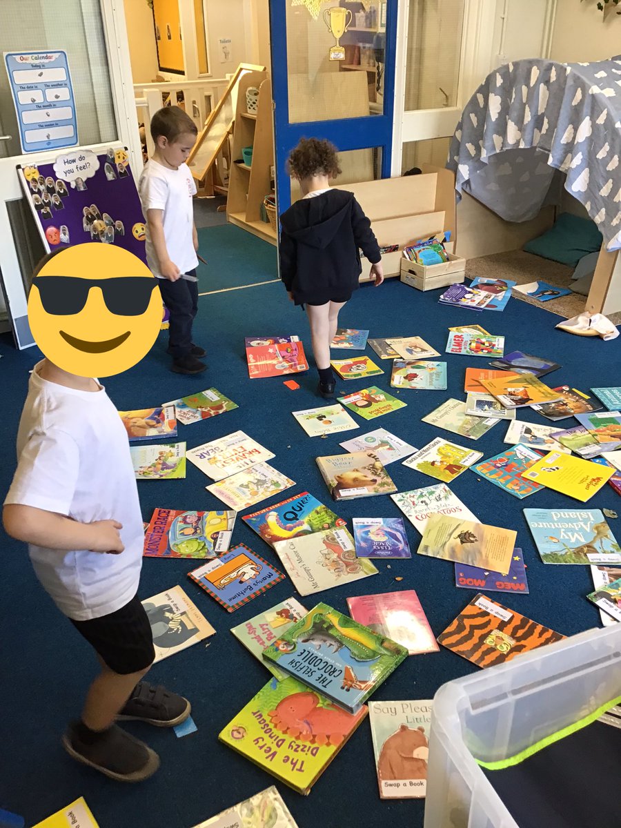 eyfsstaugustine's tweet image. Friday is ‘Swap a Book’ Day! The children absolutely love looking at the range of books they can choose from and get to pick the book that appeals to them the most. #readingforpleasure #eyfsreading