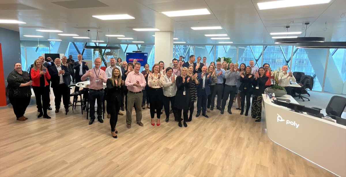 PolyCompanyNWE's tweet photo. What a week! Our CEO @daveshull and EMEA Senior VP @PaulNClark officially opened our new Poly Experience Centre in London. A big thank you to all the media journalists, industry analysts, customers, and partners who dropped by to celebrate the #PolyFutureOfWork with us. https://t.co/bwqc5PVfnJ