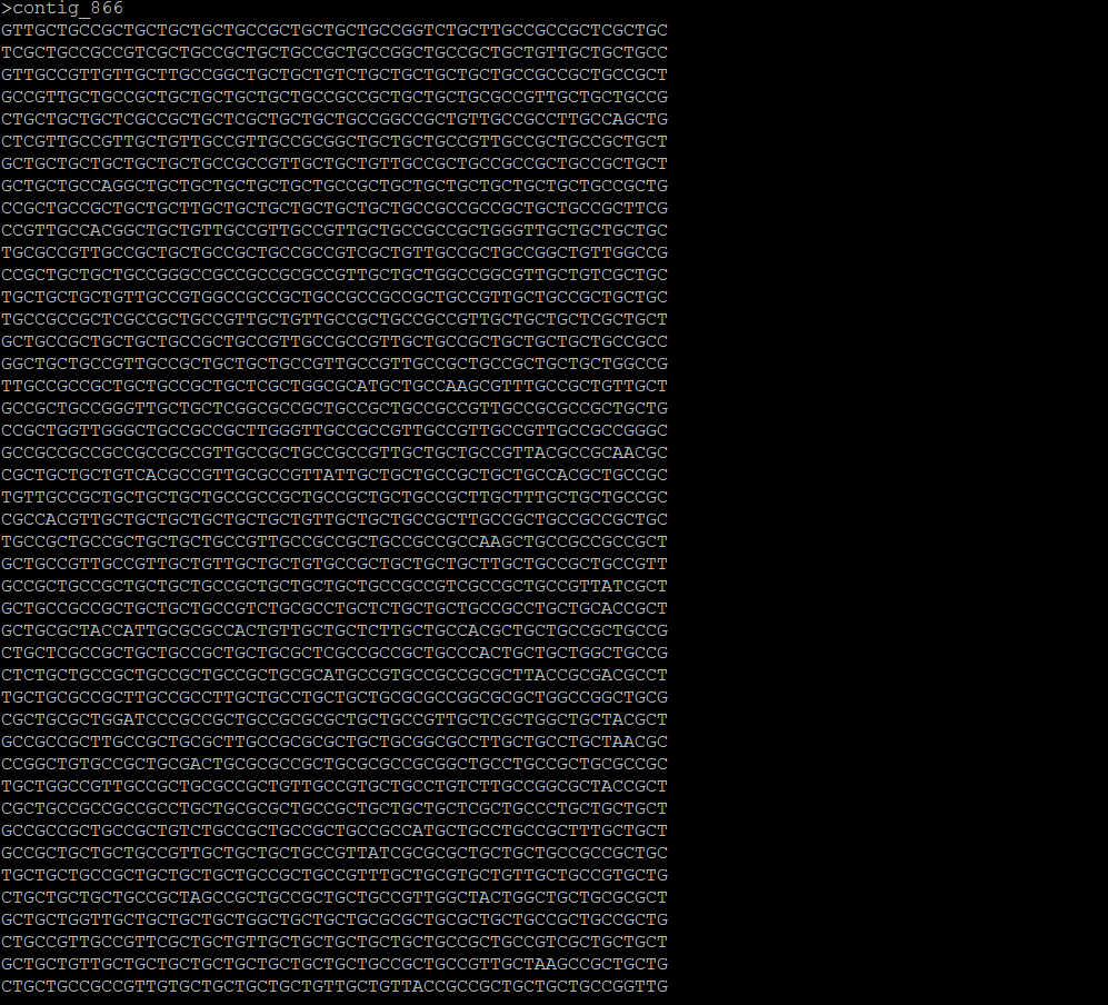 remkv6_rick's tweet photo. Ever wonder why that BLAST hasn't finished? Here is why. Long contigs comprised of short tandem repeats are usually the culprit.  #genomics #Bioinformatics https://t.co/cPsEmUgUVD