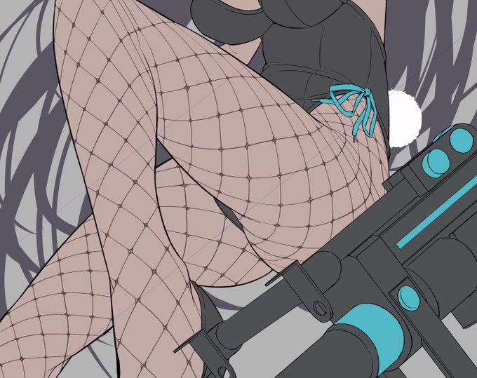 網タイツの素材つくって加工した 