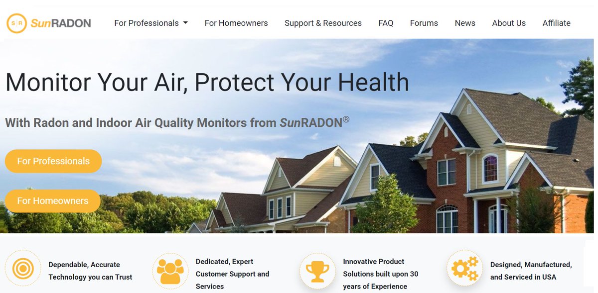 Check out <a href="/SunRADON/">SunRADON</a>'s updated website! Enjoy new features like My Account Dashboard, Help Desk, and Open Forum. Special thanks to all who provided testimonials and reviews for the site! #trustedbythepros  #monitoryourair #protectyourhealth sunradon.com