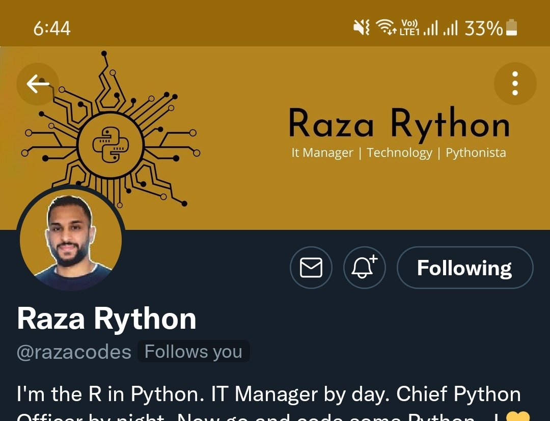 aUnicornDev's tweet image. Boy Oh Boy did #Rython follow me🥳?!?!

Appreciate the follow @razacodes