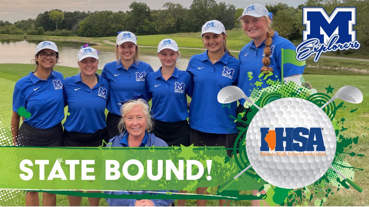 MarquetteSports's tweet photo. Good luck to the Alton Marquette Girls Golf team at the IHSA State Finals today. Let’s Do This! #OnExplorers @Crewcrazies @IHSAState @NewsAdVantage @STLhssports https://t.co/4j4RZIL2VT