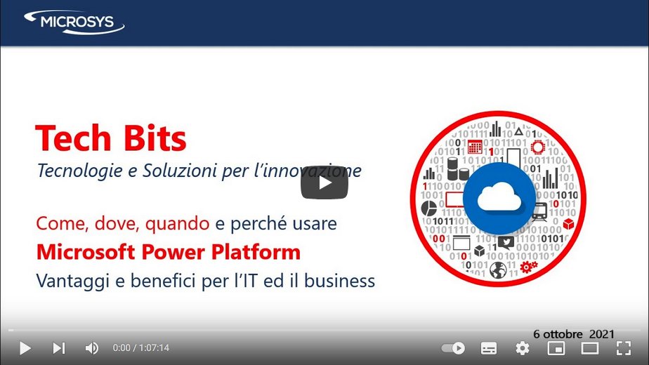 Microsys_Italia's tweet photo. Nel caso ti fossi perso il secondo appuntamento del programma "Tech Bits" in cui abbiamo approfondito come, dove, quando e perché usare #Microsoft #PowerPlatform, puoi rivederlo qui▶️🖥https://t.co/UaGeTUpkvo
Buona visione!
#msys #msnews #msysevent https://t.co/nfHeqyJuyV