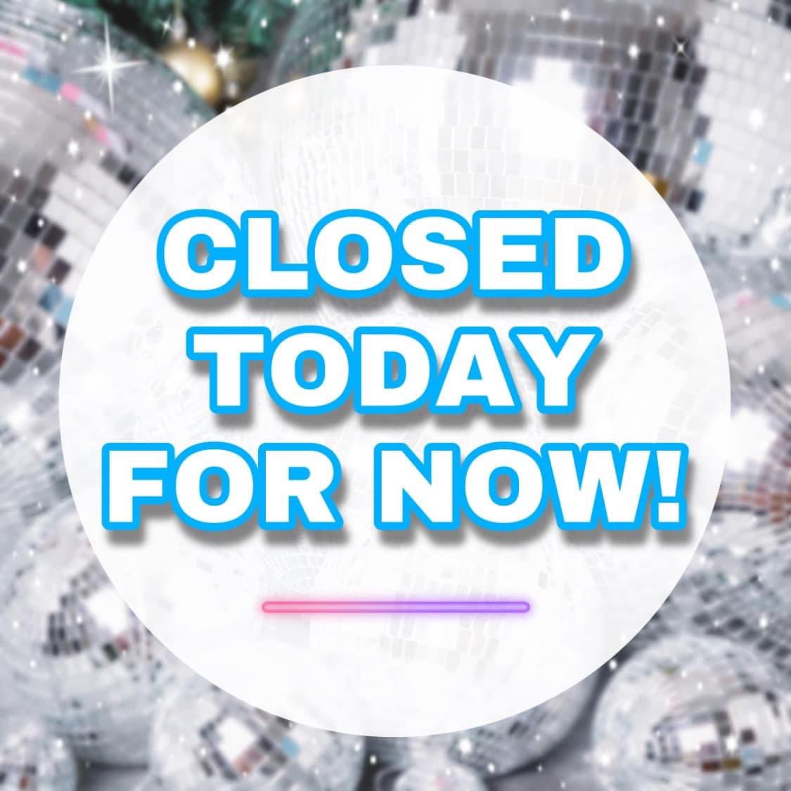 Welp, we will be closed Friday and Saturday because of the water main break. We don’t want to take any chances! 

We hope to open again on Sunday if all is well!