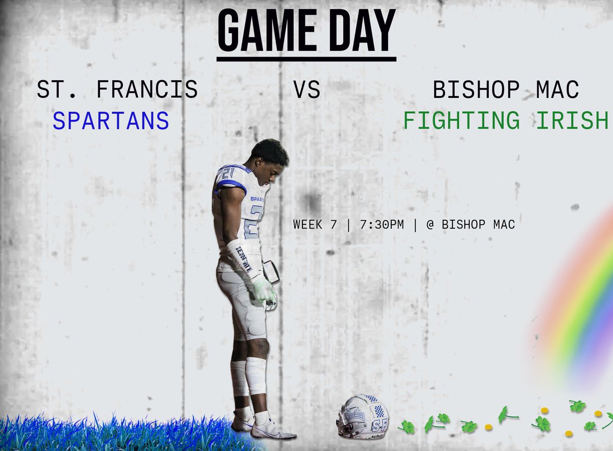 Game Day! Spartans travel to Bishop Mac! Let’s go boys #ALLIN