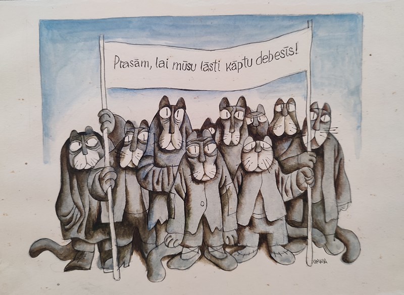 Šogad izstāžu ciklam “Jaunieguvumi Bauskas muzejā” izvēlētas mākslinieka Uģa Mežavilka karikatūras
bauskasmuzejs.lv/lv/jaunums/sog…