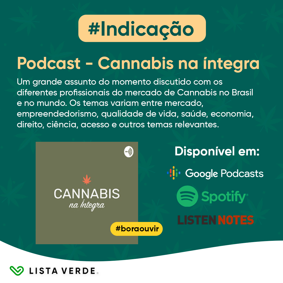 listaverde_cbd's tweet photo. #ListaIndica: Podcast Cannabis na Íntegra 🎙 Ministrado por Camila Teixeira, CEO e fundadora da @indeovbrasil, o podcast trata com especialistas sobre diversos assuntos ligados à Cannabis medicinal e seus derivados. Ouça já na plataforma do Spotify ou em sites online! 🎧 https://t.co/idXZOWB6nl