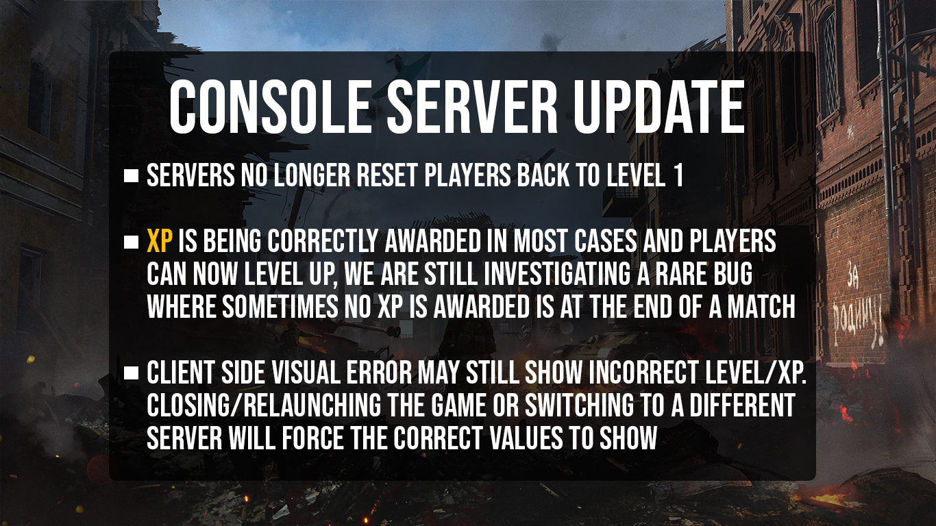 Hell Let Loose on Twitter "📢 Console players We've pushed a server