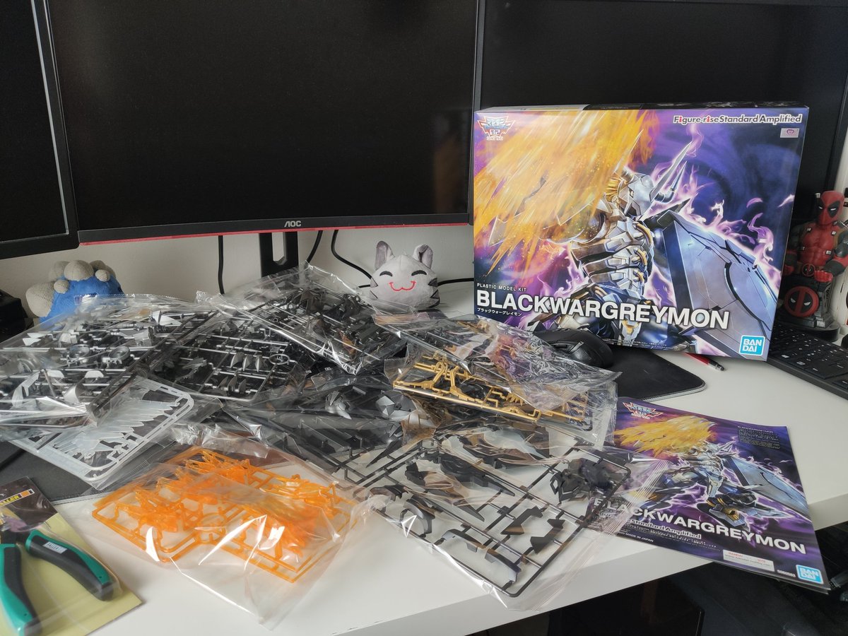 n4mt4r's tweet photo. Es ist Freitag, es ist Feierabend, es ist Zeit zum Basteln... ✌️☺️

#BlackWarGreymon #Digimon #DigimonAdventure02 #FigureriseStandardAmplified #Bandai https://t.co/zeRgeyEXs6