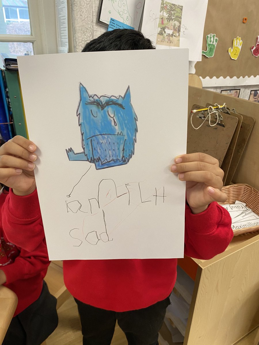 What amazing Independent writing about The Colour Monster in reception 💙