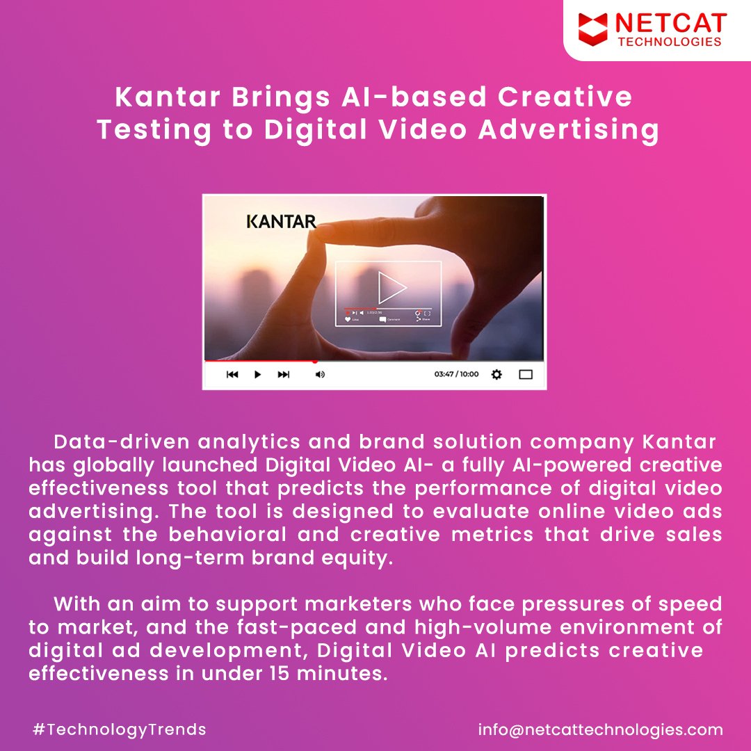 #netcattechnologies #netcat #technologytrends #technology #tech #technews #technologynews #kantar #ai #aitechnology #artificialintelligence #digitalvideo #digitalvideoai #datadriven #datadrivenanalytics