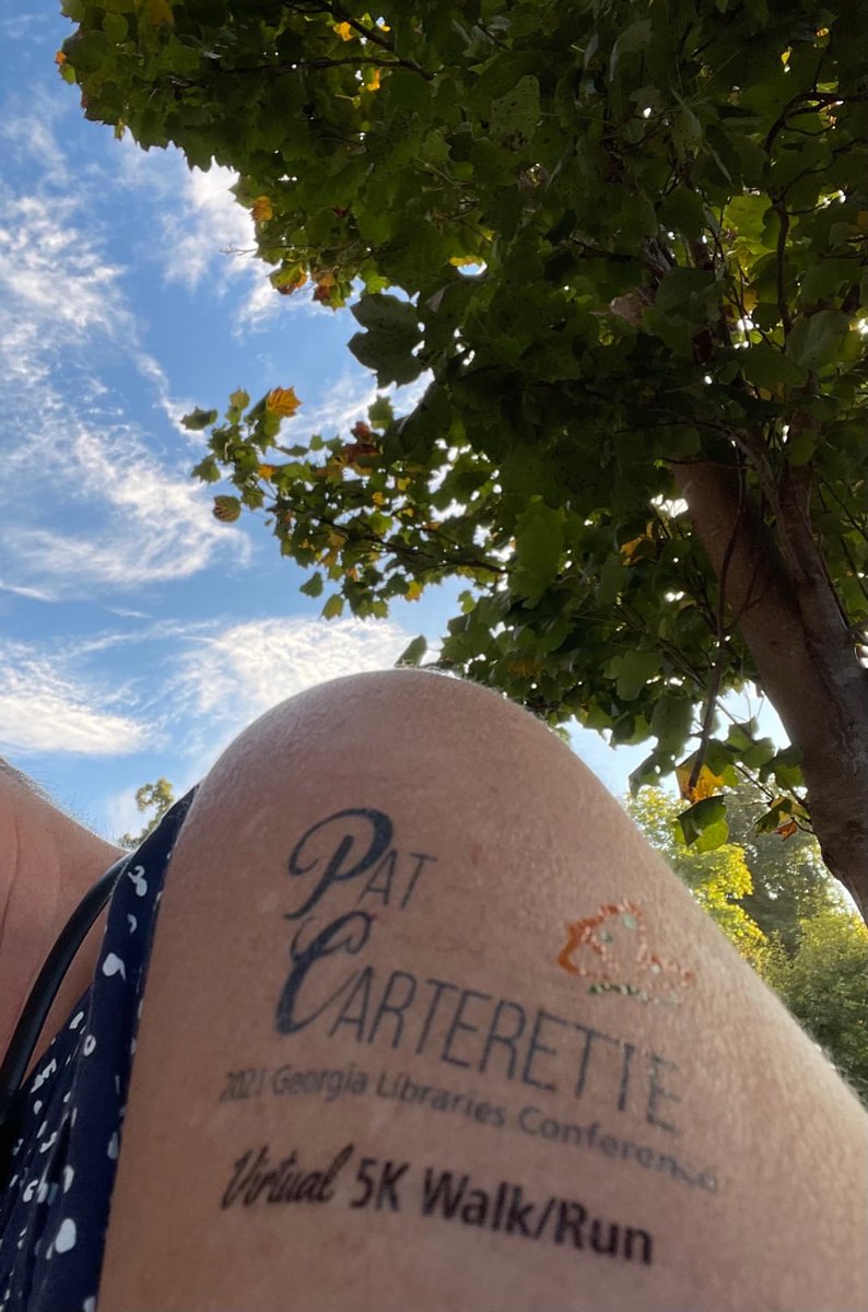 juliewalkerSL's tweet photo. The Pat Carterette Memorial Run/Walk is a fixture at every Georgia Libraries Conference to honor a beloved colleague by celebrating her passion for libraries and fitness. #PatC5k #GLC2021 @georgialibs @LetsMoveLibrary https://t.co/I69HBE2nGp