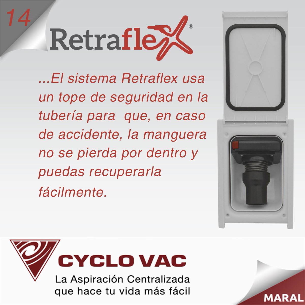 maral_cyclovac's tweet photo. Retraflex:
¿Sabías que...? 14/52
...El sistema Retraflex usa un tope de seguridad en la tubería para que, en caso de accidente, la manguera no se pierda por dentro y puedas recuperarla fácilmente...
#retraflex #cyclovac #aspiracionCentralizada #Maral https://t.co/CooVVvPuWG