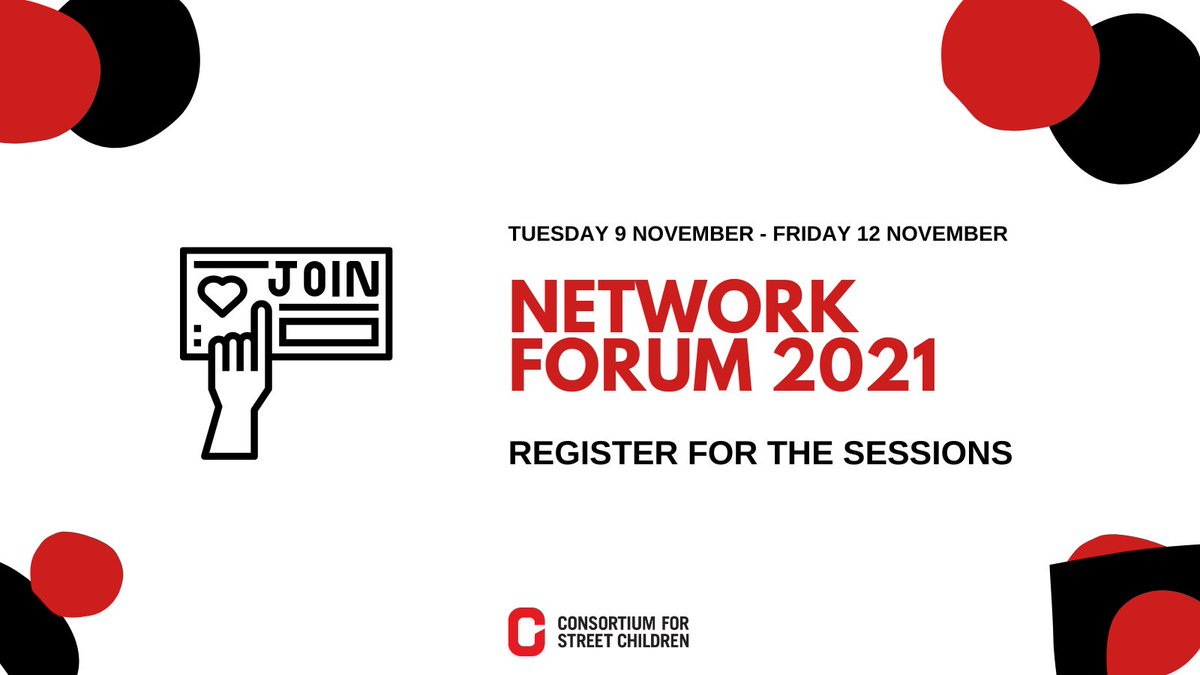 streetchildren's tweet photo. 📅 This year, our #NetworkForum will focus on sharing information across the network and taking stock of all the challenges and opportunities for #streetchildren over the last year
Register here to attend the sessions 👉https://t.co/ZyHlWrvFzK https://t.co/5TXT6vWGog