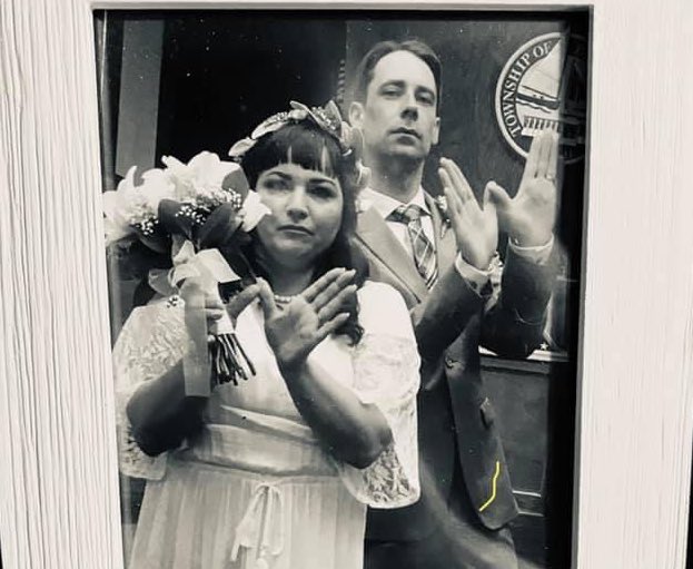 JackAttackDev's tweet image. This was taken directly after we said our wedding vows. @rob_regan_dev #WuTang #represent #codingcouple #dynamicduo