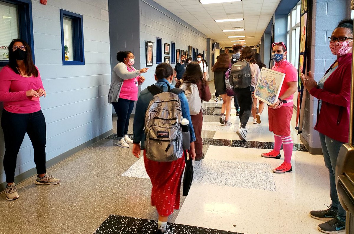.<a href="/ColganCounselor/">Colgan Counseling</a> &amp; students starting the day with #HappyFriday greetings! <a href="/colganhs/">Colgan High School</a> #WeAreColgan