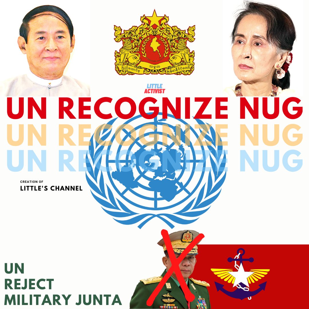 Su Hlaing (@suhlaing25) on Twitter photo #MyanmarMilitaryTerrorists committed #CrimesAgainstHumanity in Myanmar since Feb 1 coup and abducted all political leaders. Elected MPs of 2020 election formed <a href="/CrphMyanmar/">CRPH Myanmar</a> and then <a href="/NUGMyanmar/">National Unity Government Myanmar</a>. <a href="/UN/">United Nations</a>, please recognize NUG.
#RecognizeNUG #MyanmarMilitaryTerrorists committed #CrimesAgainstHumanity in Myanmar since Feb 1 coup and abducted all political leaders. Elected MPs of 2020 election formed <a href="/CrphMyanmar/">CRPH Myanmar</a> and then <a href="/NUGMyanmar/">National Unity Government Myanmar</a>. <a href="/UN/">United Nations</a>, please recognize NUG.
#RecognizeNUG