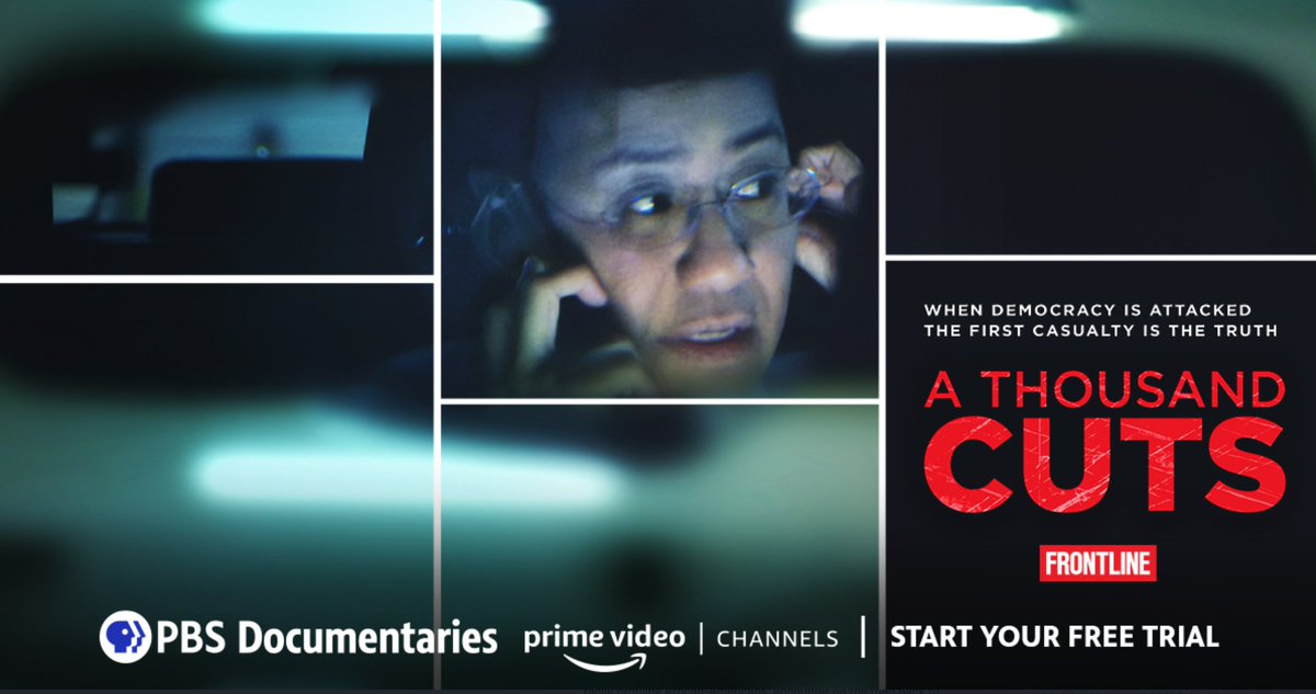 PBS Documentaries Prime Video Channel (@pbs_docs) on Twitter photo Journalist <a href="/mariaressa/">Maria Ressa</a>, subject of the documentary A Thousand Cuts has won the 2021 #NobelPeacePrize for her work to protect freedom of expression.
"What do you do when the president lies? Then it's repeated, a million times."
Stream <a href="/_athousandcuts/">A Thousand Cuts</a>: amzn.to/3Bo0Pt6 Journalist <a href="/mariaressa/">Maria Ressa</a>, subject of the documentary A Thousand Cuts has won the 2021 #NobelPeacePrize for her work to protect freedom of expression.
"What do you do when the president lies? Then it's repeated, a million times."
Stream <a href="/_athousandcuts/">A Thousand Cuts</a>: amzn.to/3Bo0Pt6
