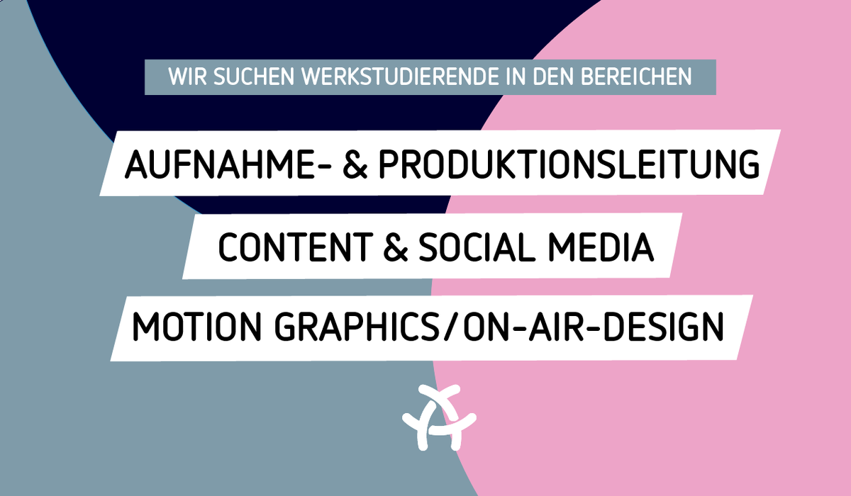 ALEX_berlin_de's tweet photo. Du willst Teil der #ALEXCrew sein? Wir suchen wieder Werkstudierende für die Bereiche #Produktionsleitung, #Content & #SocialMedia und #MotionGraphics & #OnAirDesign! Die kompletten Ausschreibungen gibts hier: https://t.co/qP7a4ESddI #ALEXBerlin https://t.co/9WezCpgq4o