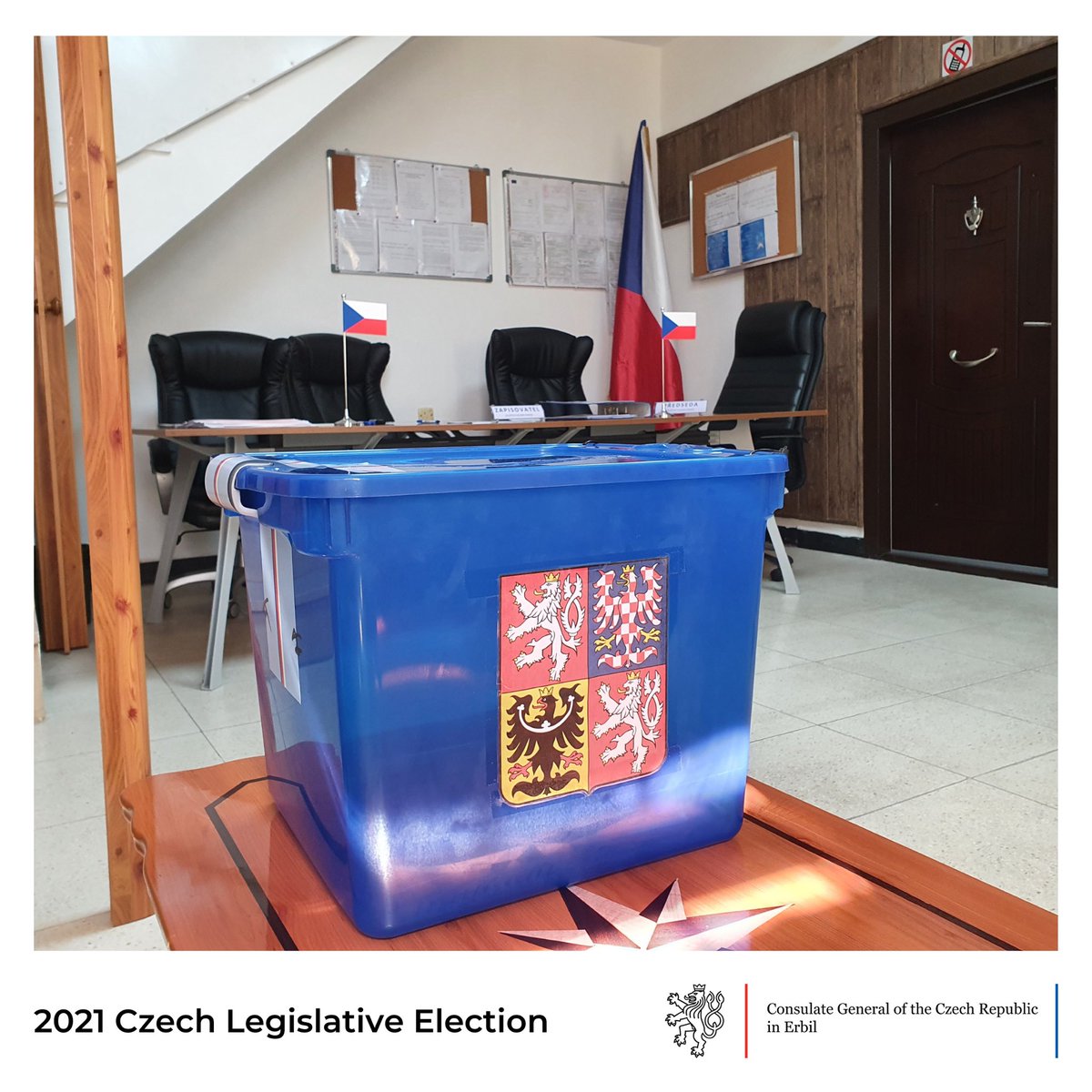 MiiPraha's tweet photo. Volby do Poslanecké sněmovny 2021 dnes zahájeny také na českém generálním konzulátu v Erbílu, Region Kurdistán, Irák.

The #Czech Chamber of Deputies Elections 2021 started at the Consulate General of #Czechia in #Erbil, #Kurdistan Region of #Iraq, today. @CzechMFA https://t.co/KWJ2r0prnv