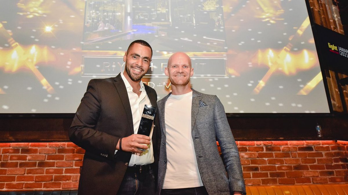 CDMLight's tweet photo. Elated to have been awarded the Retail Lighting Design of the Year - sponsored by @LEDFlex - by #LightME for our Riyadh Front project in Saudi Arabia.

Waleed Fakousa, Director at @cdmlight, helped bring this project to life. 

Thank you @LightMEOfficial!

https://t.co/N8ooCDD4sp https://t.co/X14vGwc9v3