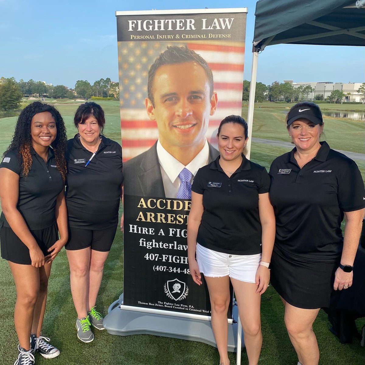 fighterlawfirm's tweet photo. Weβre having such a great time #fundraising and supporting
@OCBA_FL Young Lawyers Section and sharing laughs with Orlandoβs legal community.
Thank you to everyone who stopped by to grab a snack and say hello!
@OcbaYls
#orlandoevents #golf #lawyers #fighterlaw #charity https://t.co/lW0bMGB6YS