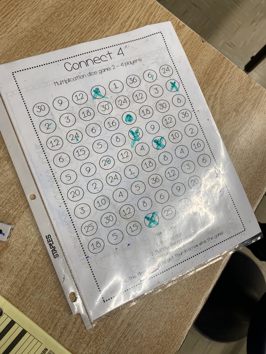 VicMartin33's tweet photo. Today’s math game is Multiplication Connect 4! #mathgamefriday https://t.co/bv2jwcv0sL