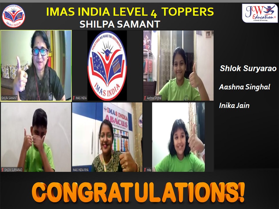IMAS INDIA LEVEL 4 SHILPA SAMANT
<a href="/AbacusNews/">Abacus</a> @Brain <a href="/brainpower/">brainpower</a>