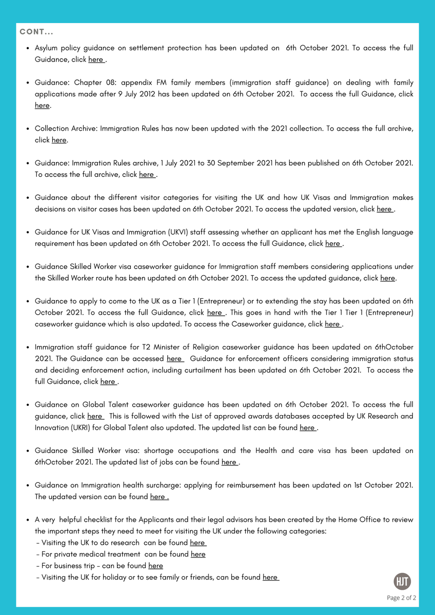 HJT_Training's tweet photo. From #asylum policy to various #pointsbasedsystem applications, we bring you all the latest updates in #immigration with our weekly #news roundup. Such updates are also part of #MasteringImmigrationLaw. For free trial, visit: https://t.co/7AdAKkm71Z #immigrationnews #uk https://t.co/aoAdtGUJhY
