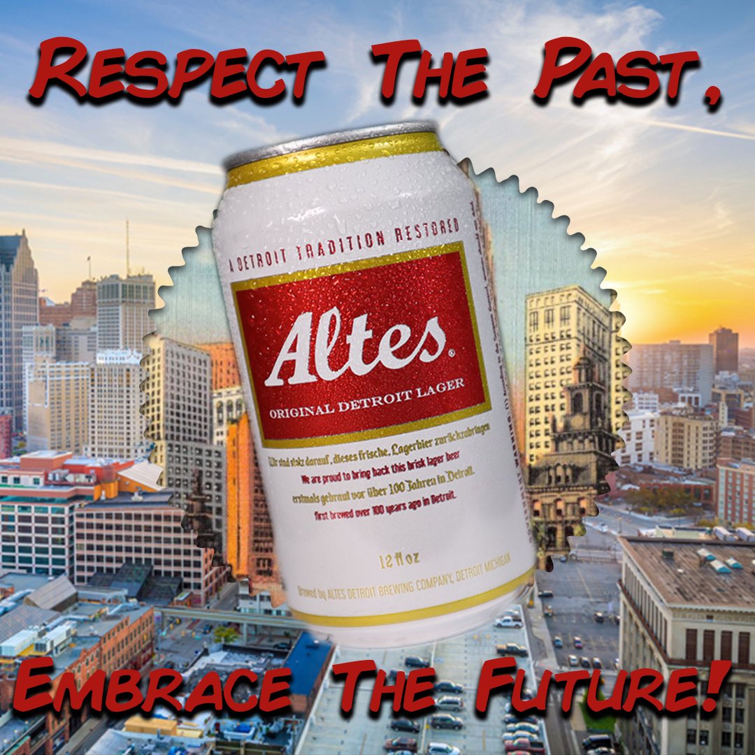 AltesBeer's tweet photo. With Altes, you can respect the past, and welcome a new era of Michigan beer. Drink Michigan, drink Altes. https://t.co/lU0FwbJT9f