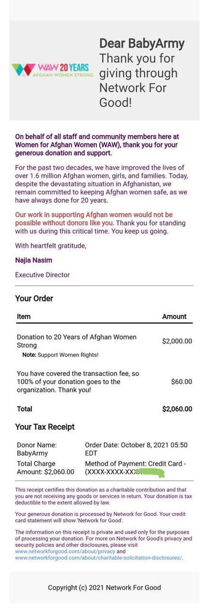 #BabyArmy First Charity Towards Women For Afgan Women( WAW) 

womenforafghanwomen.org

We have 2 more Charites Drive to Come, a Huge Charity is coming next week .Every Buy &amp; sell Tx done help to contribute for the betterment of the world🌏👌🏻

#donate #charity #AfganistanWomen
