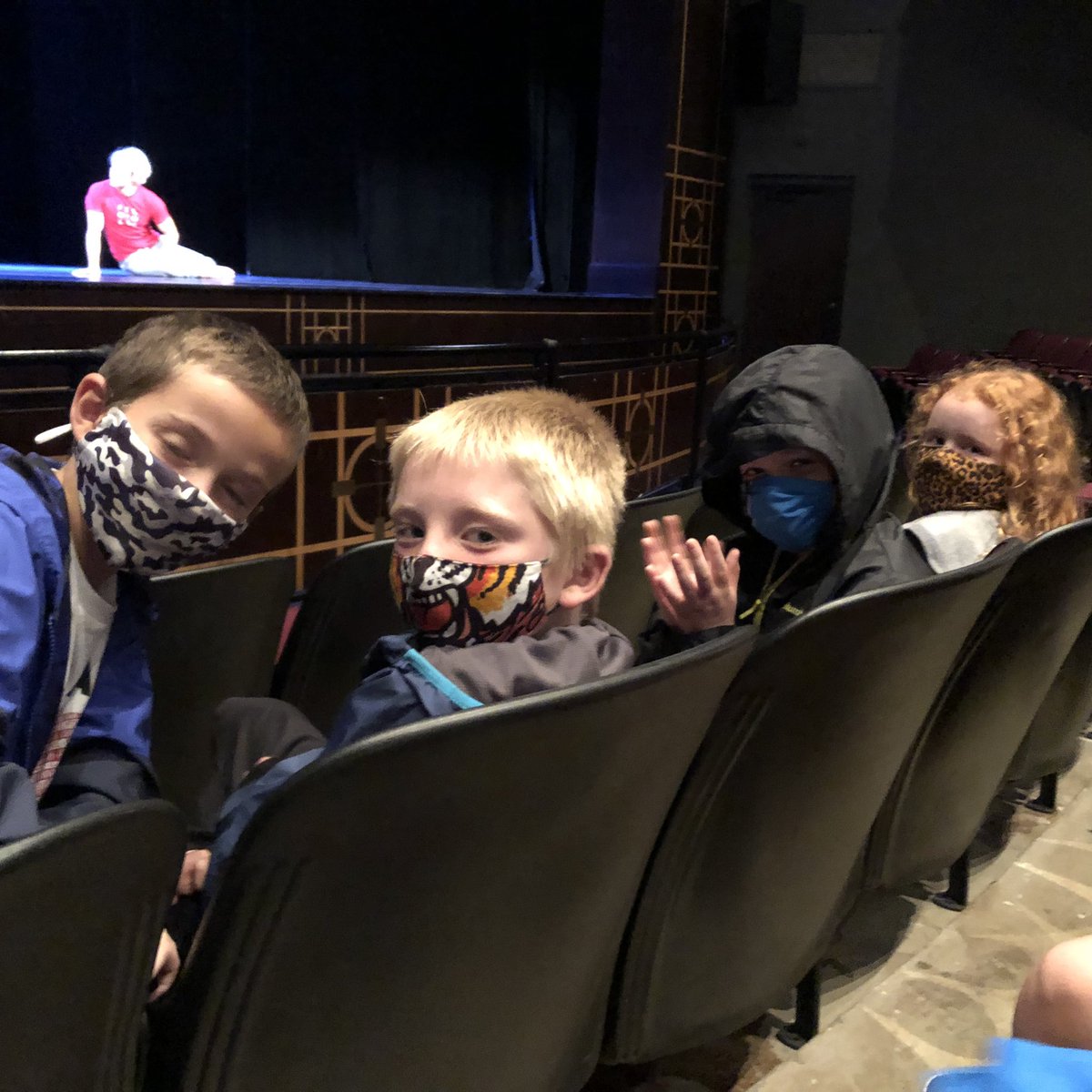 MsLamb316's tweet photo. Pilobolus at the Diana Worsham Theater with 3rd Grade @MillsRiverSch #THEplacetobe https://t.co/Hb3AEU1vxf