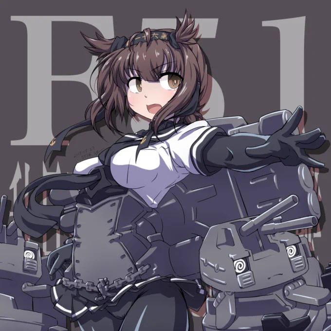 過去絵の再掲で初月さんと三日月さんを描いた気になっておきましょう... 