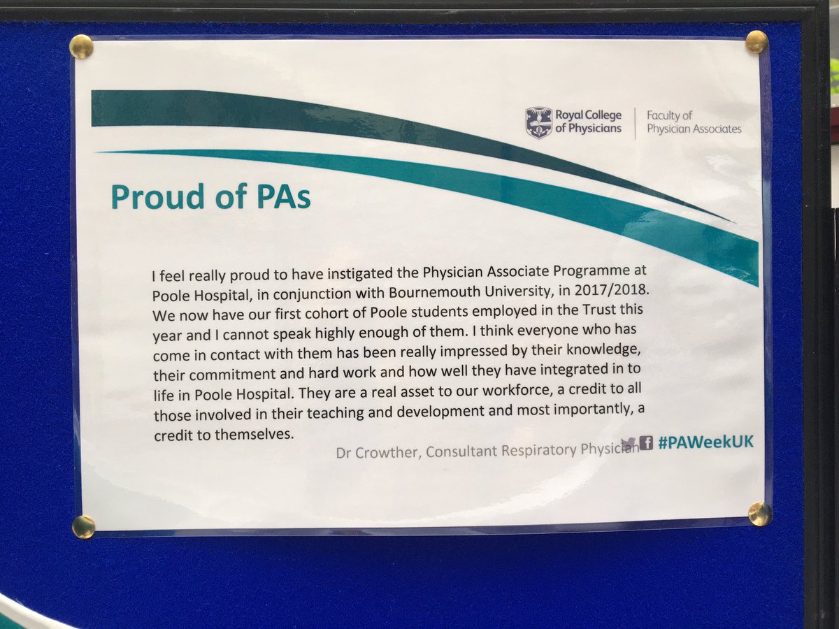 Encouragement and support to grow the #physicianassociate profession from Dr Crowther! <a href="/UHD_NHS/">University Hospitals Dorset NHS Foundation Trust</a> #PAWeekUK