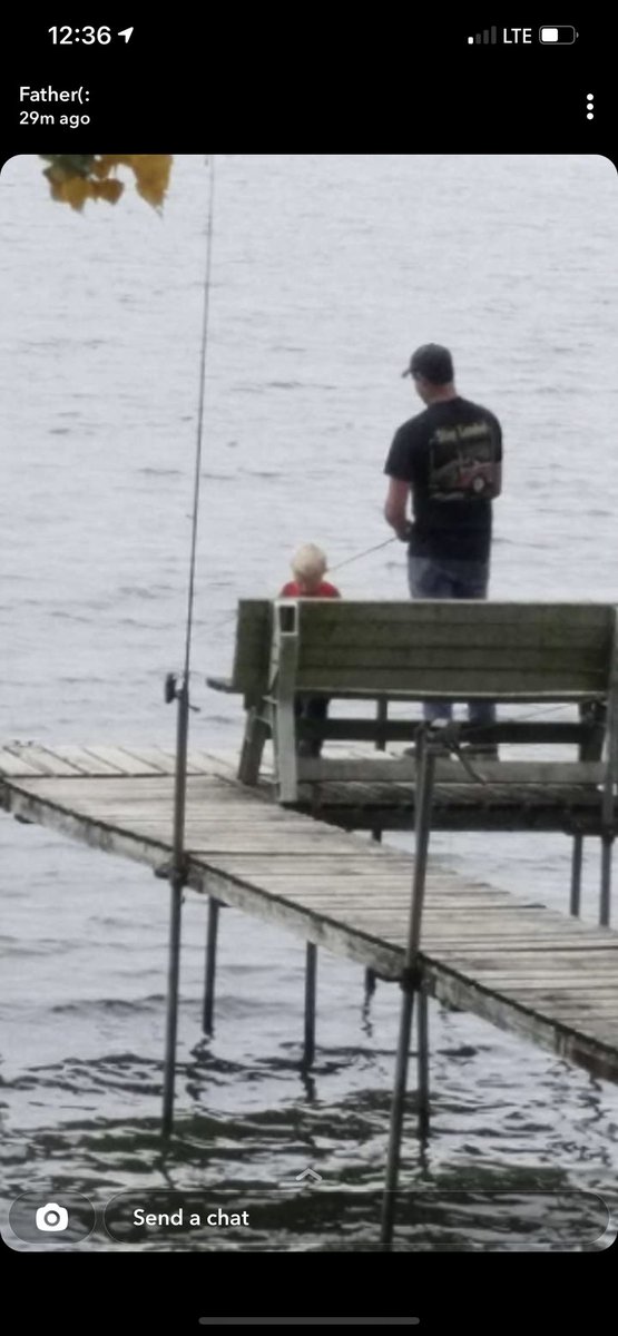 mojohnson24's tweet photo. Kix and Uncle Casey fishing at the lake house. If your lucky enough to live on the lake, your lucky enough! https://t.co/DBAD1w44Du