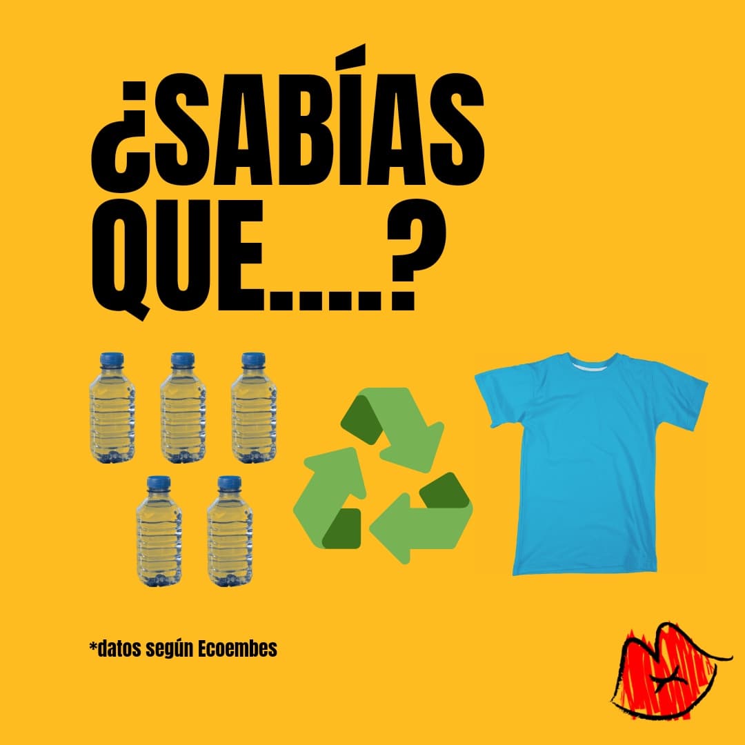 Según datos de <a href="/ecoembes/">Ecoembes</a> con 5 botellas PET podemos hacer una camiseta 

👉 descubre en nuestra web la nueva gama de camisetas realizadas con tejido ECOREC 100% reciclado y totalmente personalizables 

#Reciclaje #camisetasdeportivas #pontesublime