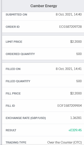 mason3fn's tweet photo. 20 minutes into the market sold half my $cei positions with a fill for the rest @ 2.50 https://t.co/3xz5BYzGCh