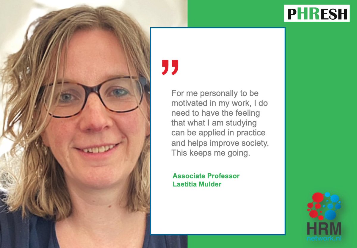 pHResh - HR & OB PhD Network (@phresh_network) on Twitter photo Associate Professor <a href="/LaetitiaMulder/">laetitia de mulder</a> at <a href="/DNPP_RUG/">DNPP-Rijksuniversiteit Groningen</a> advises in her portrait what keeps her going.
Read more about it in the 7th interview of the "pHResh PhD Network professor gallery in collaboration with the Dutch HRM Network". Here: lnkd.in/gexuvFDy Associate Professor <a href="/LaetitiaMulder/">laetitia de mulder</a> at <a href="/DNPP_RUG/">DNPP-Rijksuniversiteit Groningen</a> advises in her portrait what keeps her going.
Read more about it in the 7th interview of the "pHResh PhD Network professor gallery in collaboration with the Dutch HRM Network". Here: lnkd.in/gexuvFDy