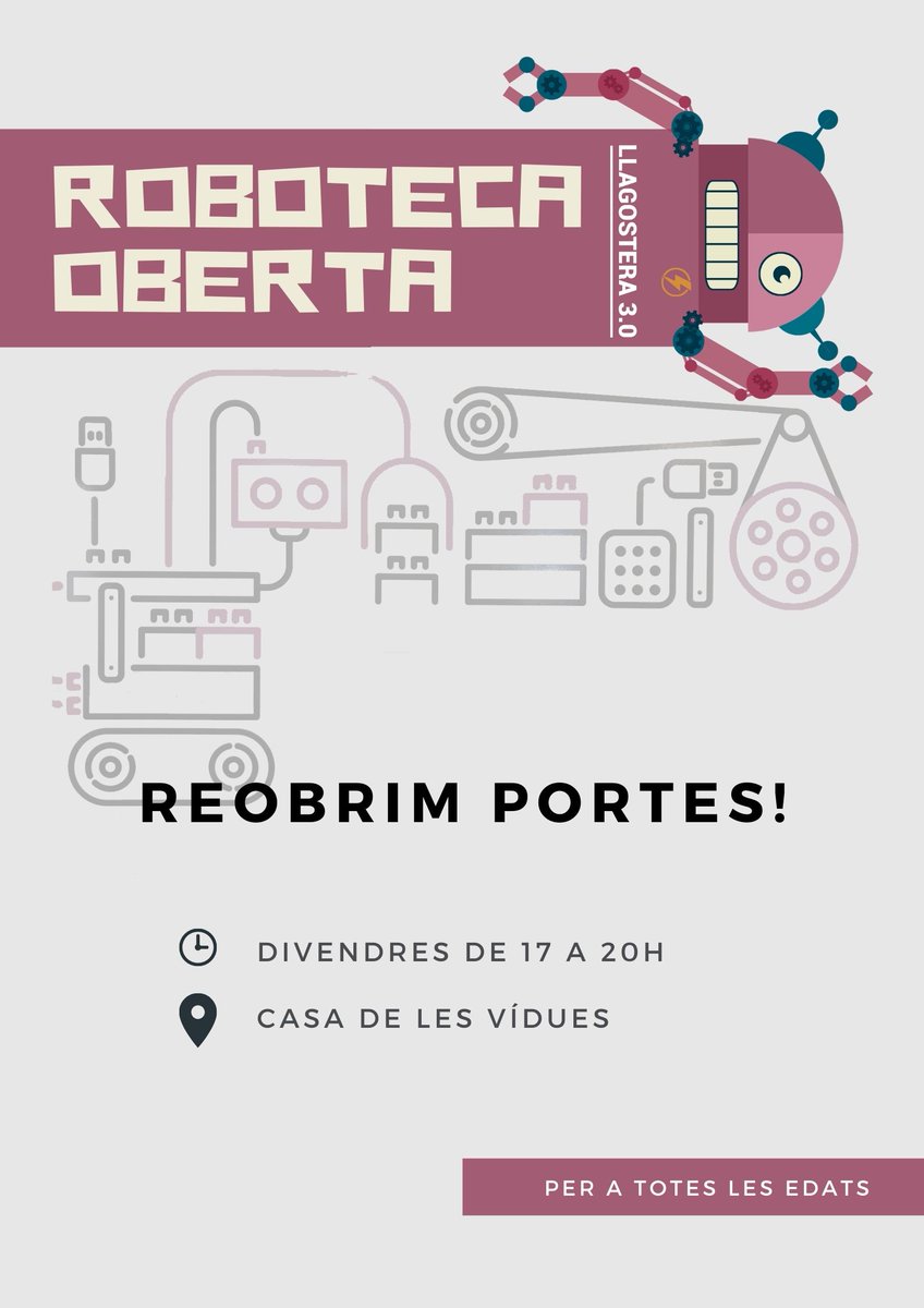 llagosteraldia's tweet image. 🤖T&apos;agradaria construir robots? Passa per la #Roboteca i coneix el món de la robòtica en família. Podràs fer les teves pròpies creacions i hauràs de complir reptes tot aplicant la teva creativitat i imaginació.
⏰17h-20h
🗓Tots els divendres
✍️👀👉casadelesvidues.cat/recursostecnol…