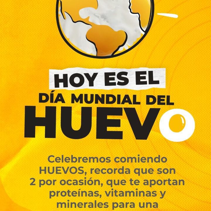 Felicidades a los amigos de Conhuevos_sv , el 2o viernes de octubre se celebra el día mundial del huevo...